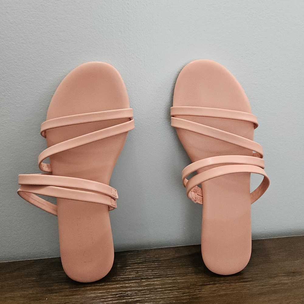 LC Lauren Conrad Blush Strappy Sandals
